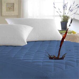 GADDA CO 100% Waterproof Premium Cotton Feel Mattress Protector King Size 78x72 Inch|Ultra Soft Breathable & Fitted Bed Protector Terry Cover Double Bed (6.5x6 feet, Fits 10 Inches, Grey)