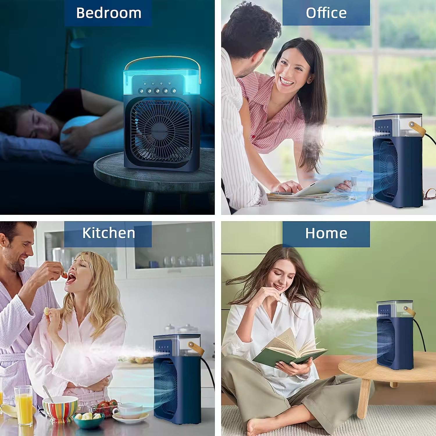 Drumstone (๐๐ฉ๐๐๐ข๐๐ฅ ๐๐ ๐๐๐๐ซ๐ฌ ๐๐๐ซ๐ซ๐๐ง๐ญ๐ฒ) Portable Mini Air Cooler Fan โ Silent Evaporative Cooling with 3 Adjustable Speeds, Timer & Night Light, Energy Saving Personal Cooler - Image 6
