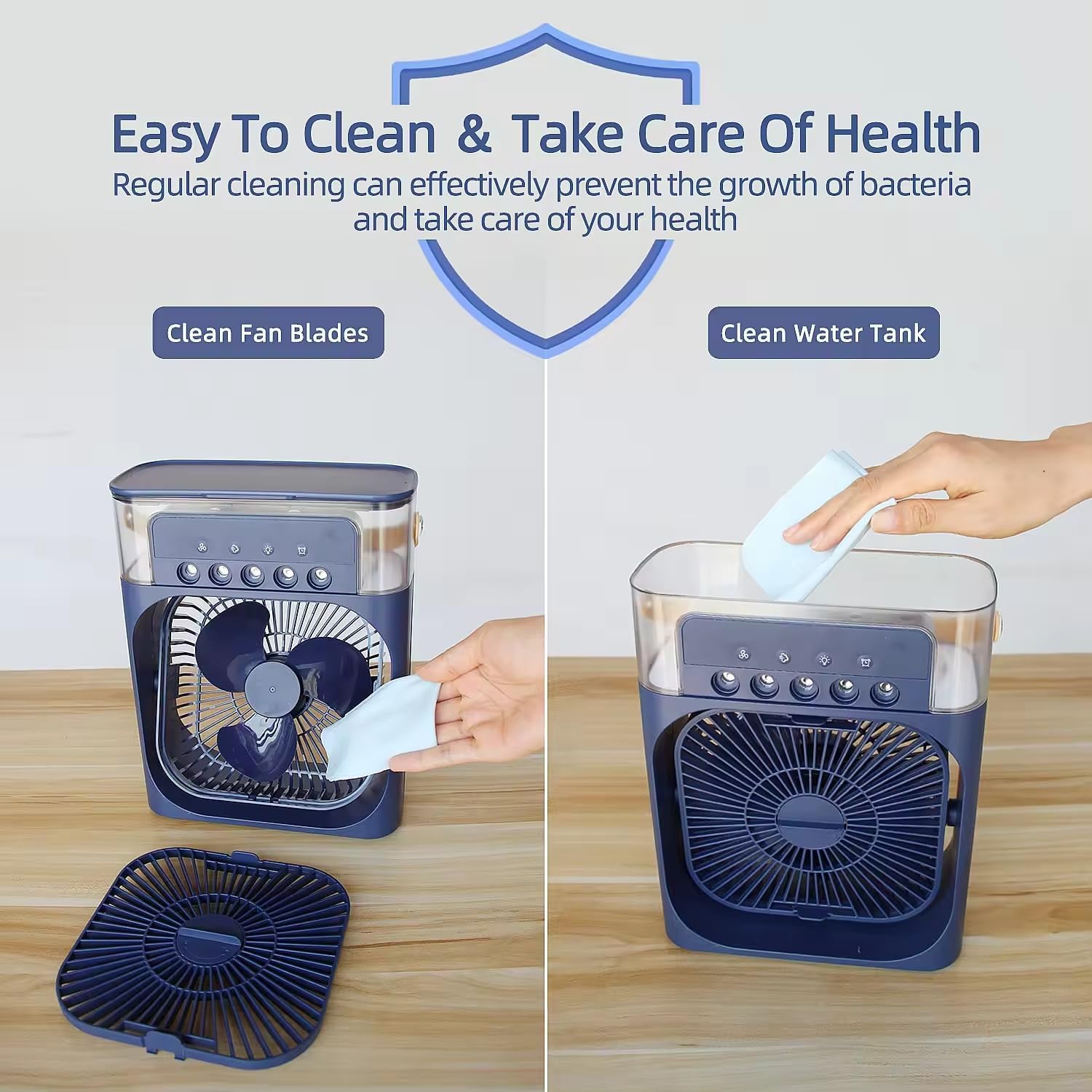 Drumstone (๐๐ฉ๐๐๐ข๐๐ฅ ๐๐ ๐๐๐๐ซ๐ฌ ๐๐๐ซ๐ซ๐๐ง๐ญ๐ฒ) Portable Mini Air Cooler Fan โ Silent Evaporative Cooling with 3 Adjustable Speeds, Timer & Night Light, Energy Saving Personal Cooler - Image 5