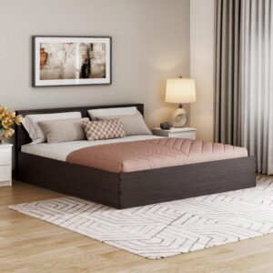 Wakefit Bed | Queen (78 X 60) Engineered Wood Bed with Storage, 1 Year Warranty | - Taurus - Columbian Walnut